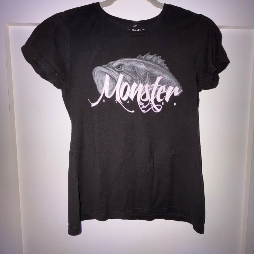 y2k cute black tee